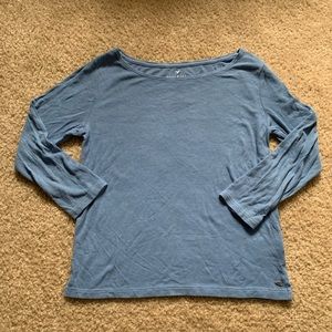 American Eagle Light Blue 3/4-Length Sleeve